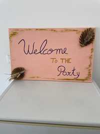 Tela personalizada Welcome to the party