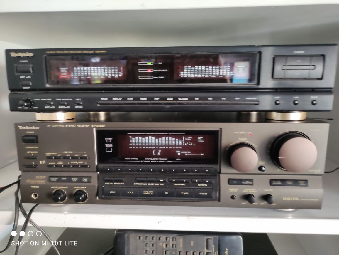 Amplituner z mocnym wzmacniaczem technics SA GX 530 Oryginalny pilot