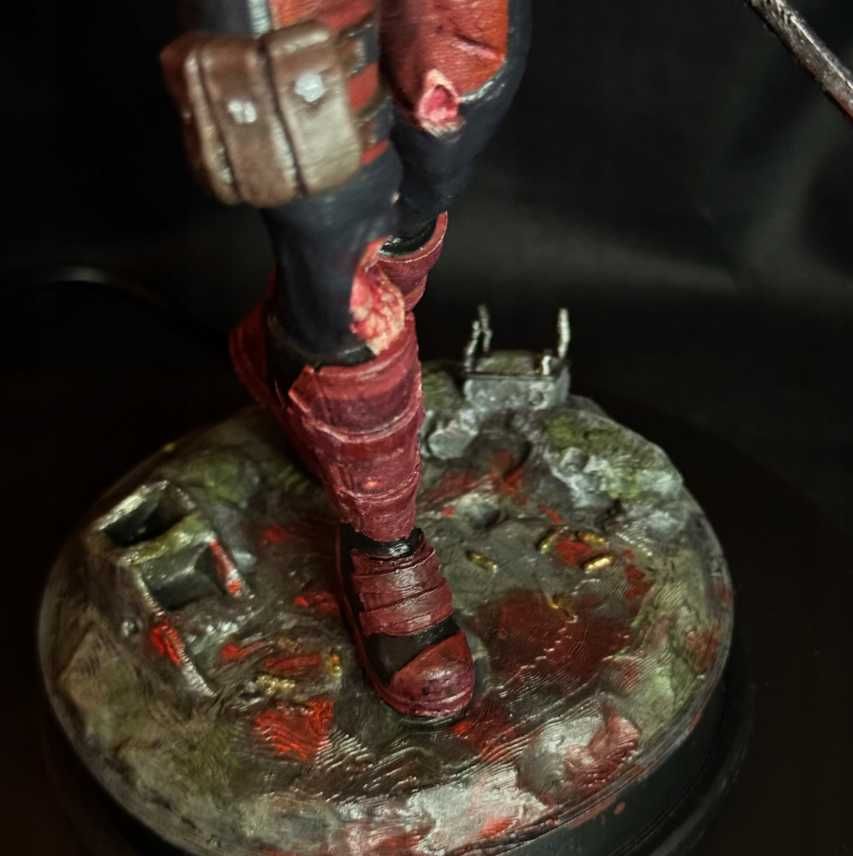 Figurka Deadpool, Marvel, Druk 3D, Ręcznie Malowana, 23cm