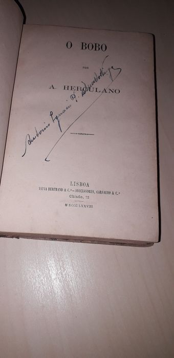 O Bobo - Alexandre Herculano (1878, 1ª edição)