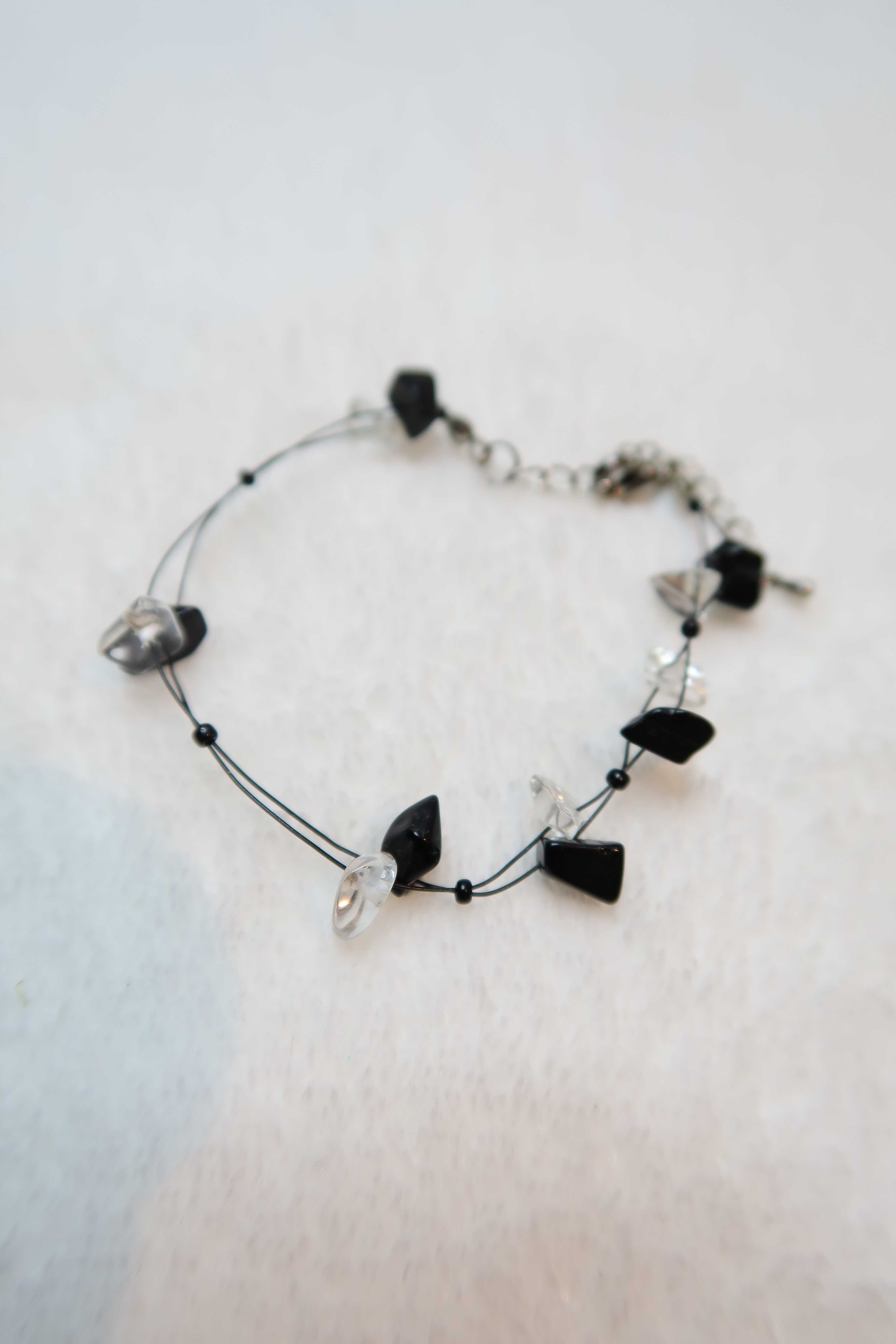 Bransoletka kamienie onyks delikatna ręcznie robiona handmade 18