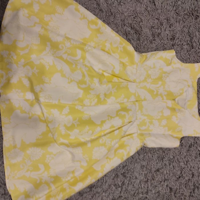 Sukienka F&F 42/16/XL żółto kremowa