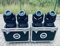 Zestaw głowic ruchomych 4x Light4Me VENOM Ring LED Spot 150W + case