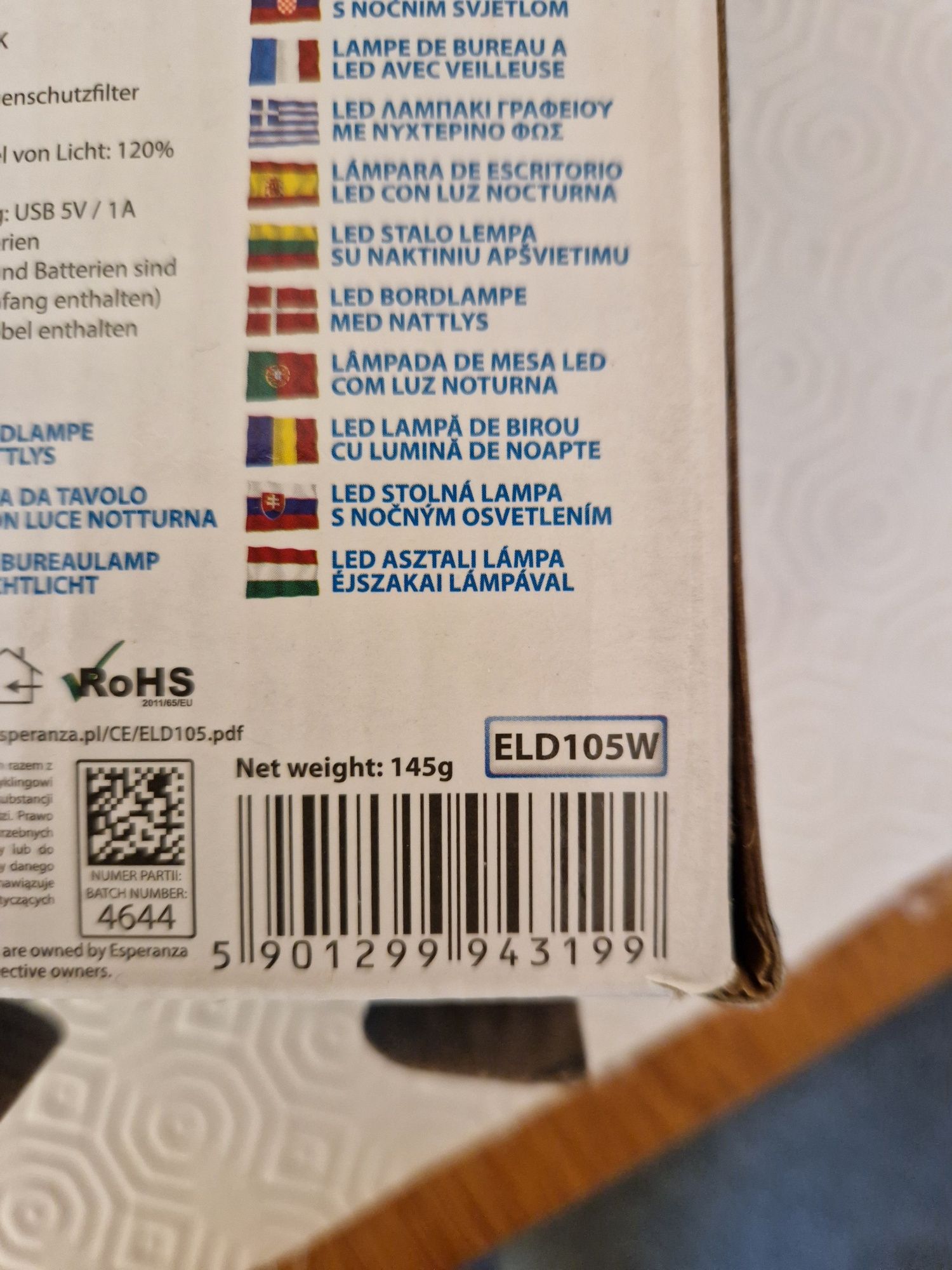 Lampka LED biurkowa