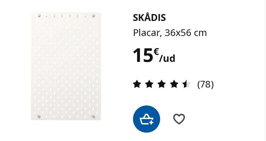 Skadis IKEA 1 unidade
