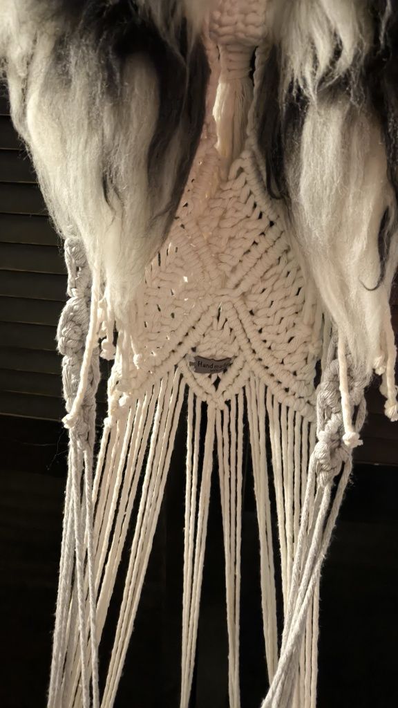 Makrama SOWA hamak dla kota Hand made