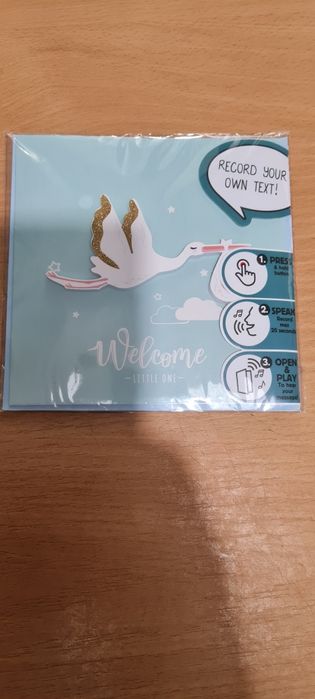 Kartka okolicznosciowa Witaj maleństwo nagraj swoje życzenia slowa