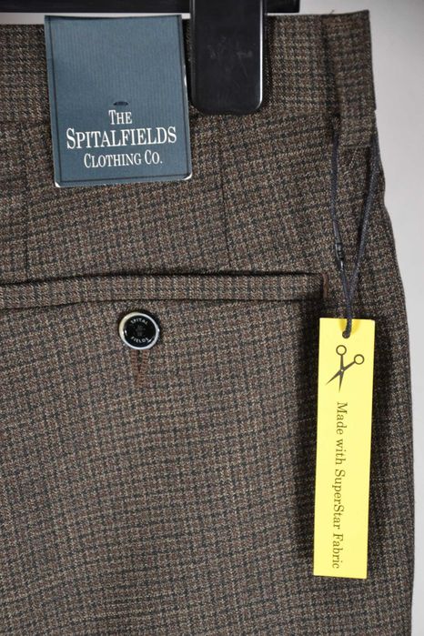 SPITALFIELDS Clothing Co Nowe Eleganckie Spodnie Męskie 34R Wizytowe