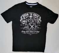 BORN TO ROCK czarna koszulka T-shirt
