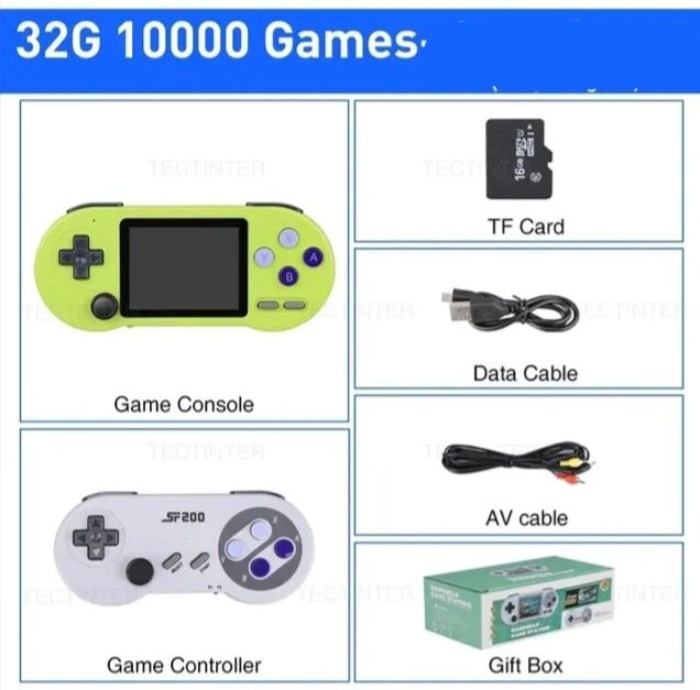 Mini konsola do gier retro Data Frog SF2000 + Kontroler Pad Gameboy,