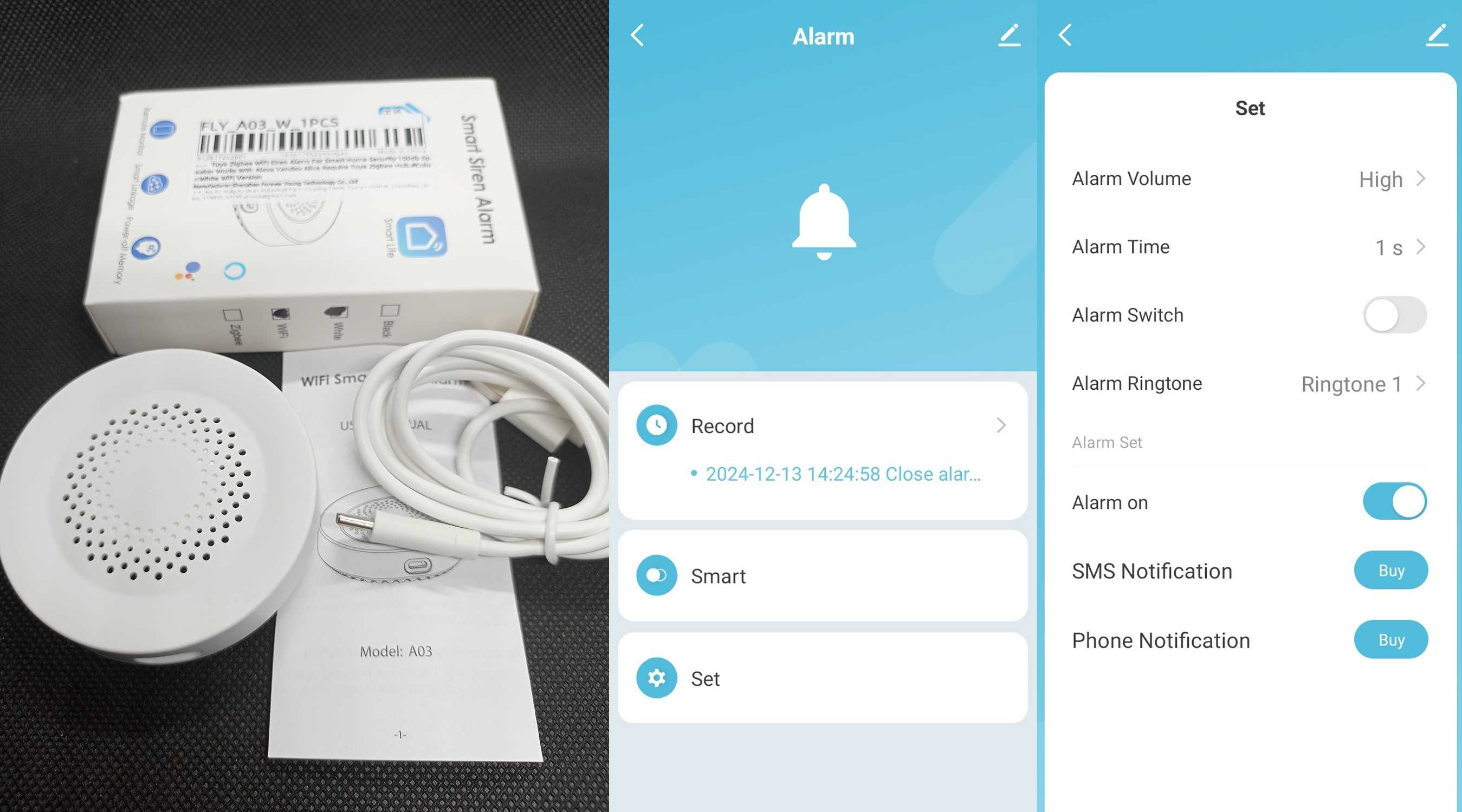 Датчик витоку води \ диму  Tuya WI-FI Zigbee