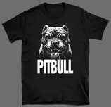 nowa czarna koszulka pitbull, koszulka z nadrukiem pies pitbull