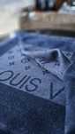 Chusta duża 140x140 premium LV monogram louis vuitton granat szary mel