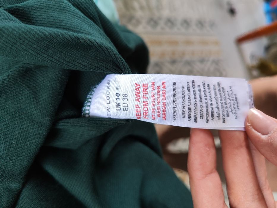 Sukienka New Look ciemnozielona, butelkowa zieleń, rozmiar 34-38