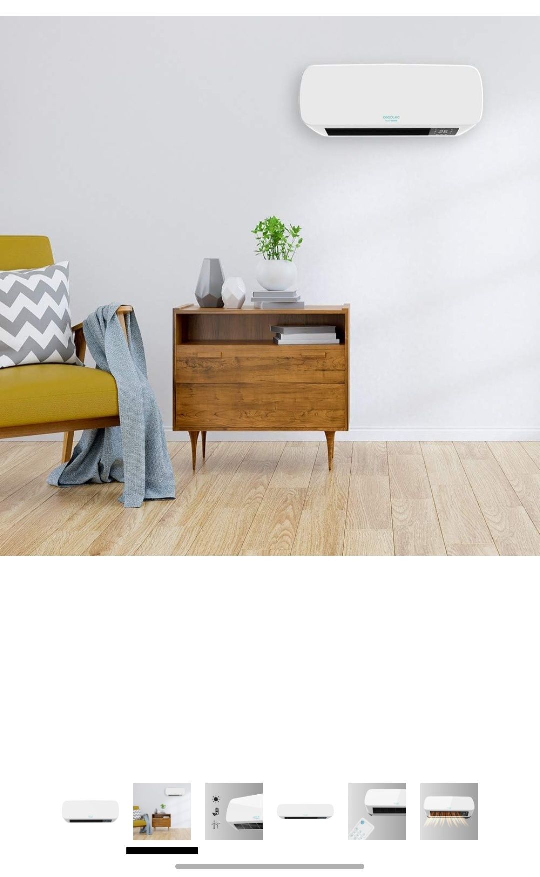 Aquecedor cerâmico de parede Cecotec Ready Warm, igual a Novo