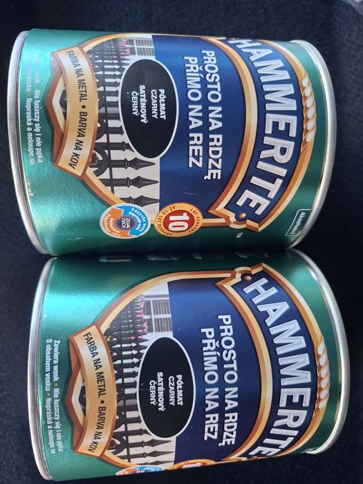 Hammerite czarny półmat 2 puszkzi farba