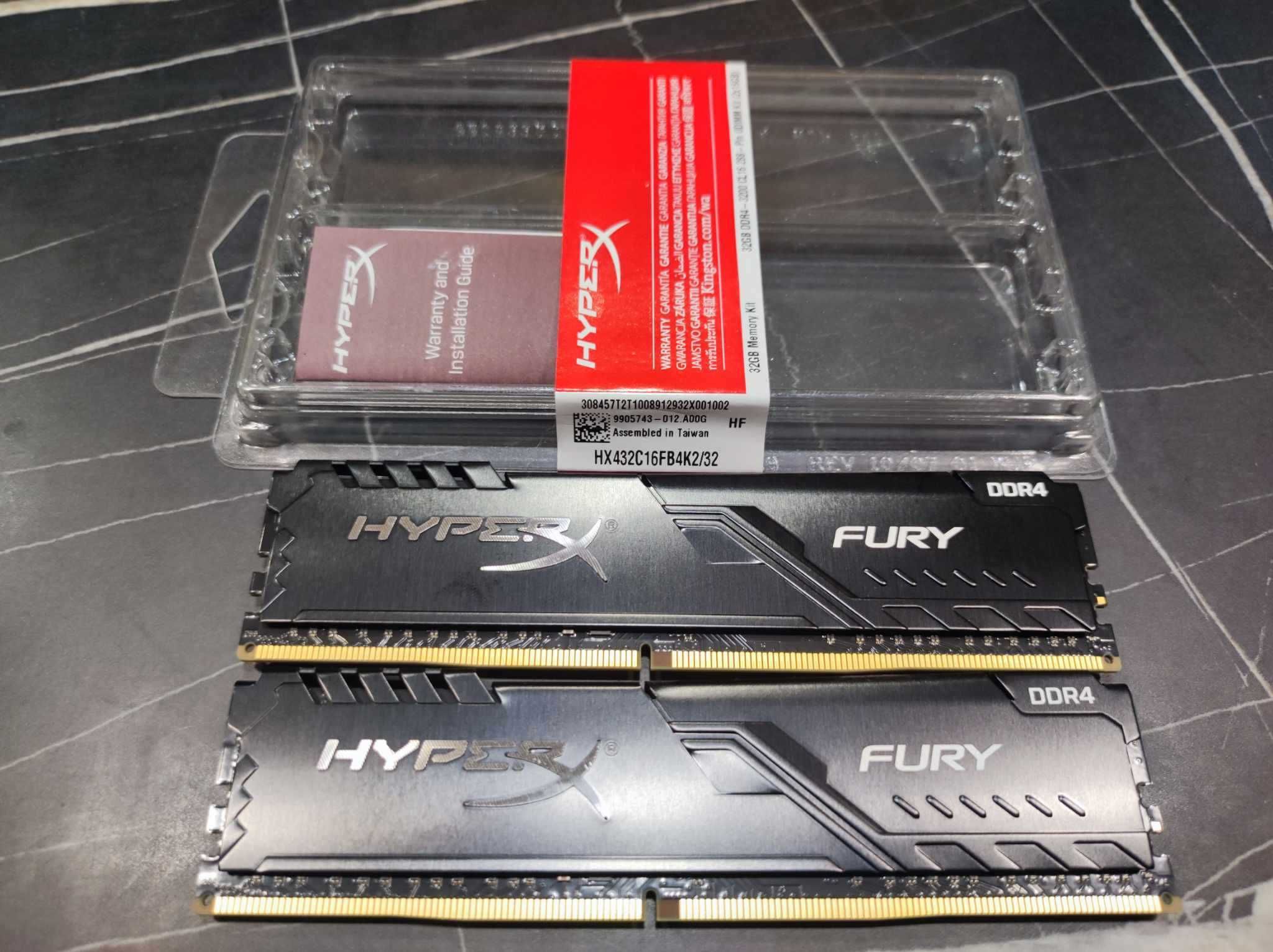 Оперативна Пам'ять HyperX 32 GB (2x16GB) DDR4 3200 MHz Fury