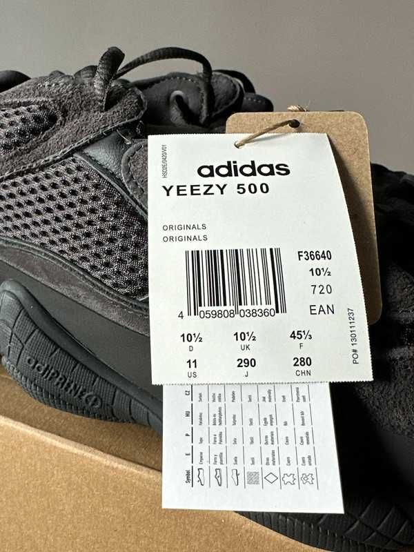 Adidas Yeezy Boost 500 Utility Black Rozmiar 45 1/3 Nowe