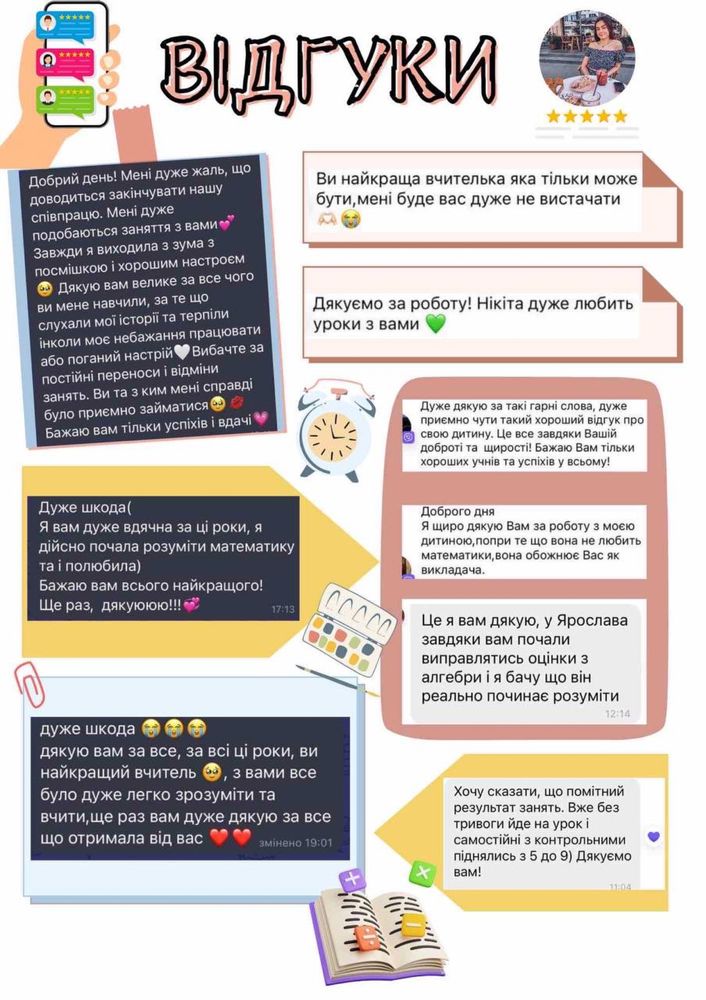 Репетитор з математики (ОНЛАЙН), 4-9 клас