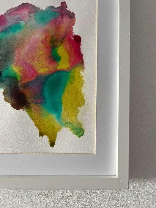 Pintura abstrata em acrílico