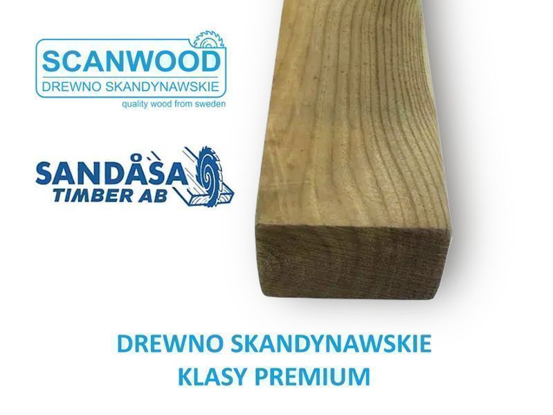 Drewno C24 konstrukcyjne 45x95 Impregnowane NTR SZWECJA