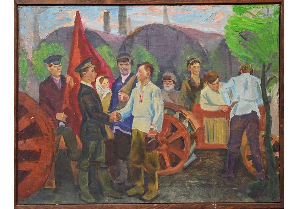 Покулитый Костянтин (1934 г.р.). Соцреализм Колхоз СССР Жанровая