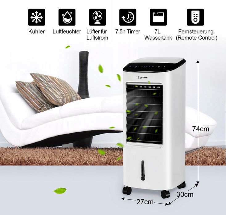 Klimator 4w1 Costway 65W Przenośny Wentylator z Chłodzeniem KLIMATYZER