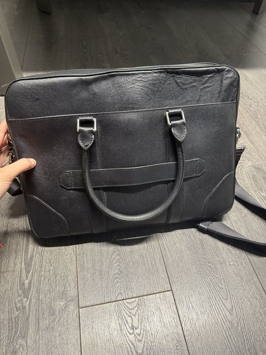 Сумка для ноутбука Business Leather Slim Comp Bag AM0AM06462, черная