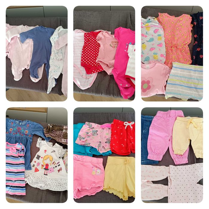 Paczka ubranek 119 sztuk. Rozmiar 56, 62.