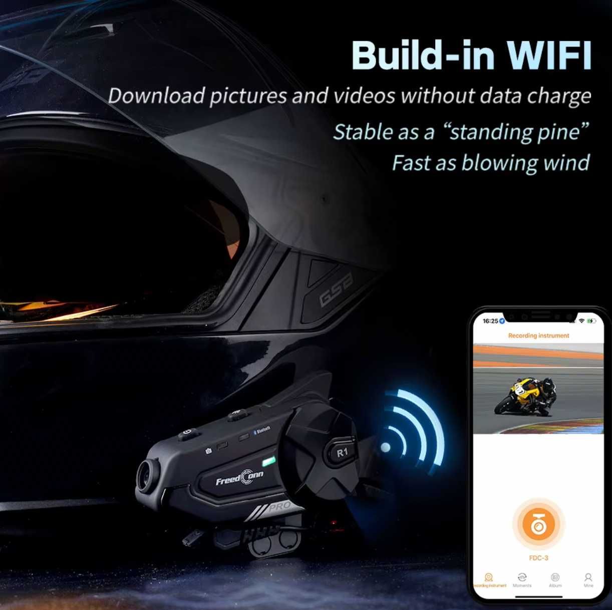 Мотогарнітура. Freedconn R1 Pro. Гарнітура