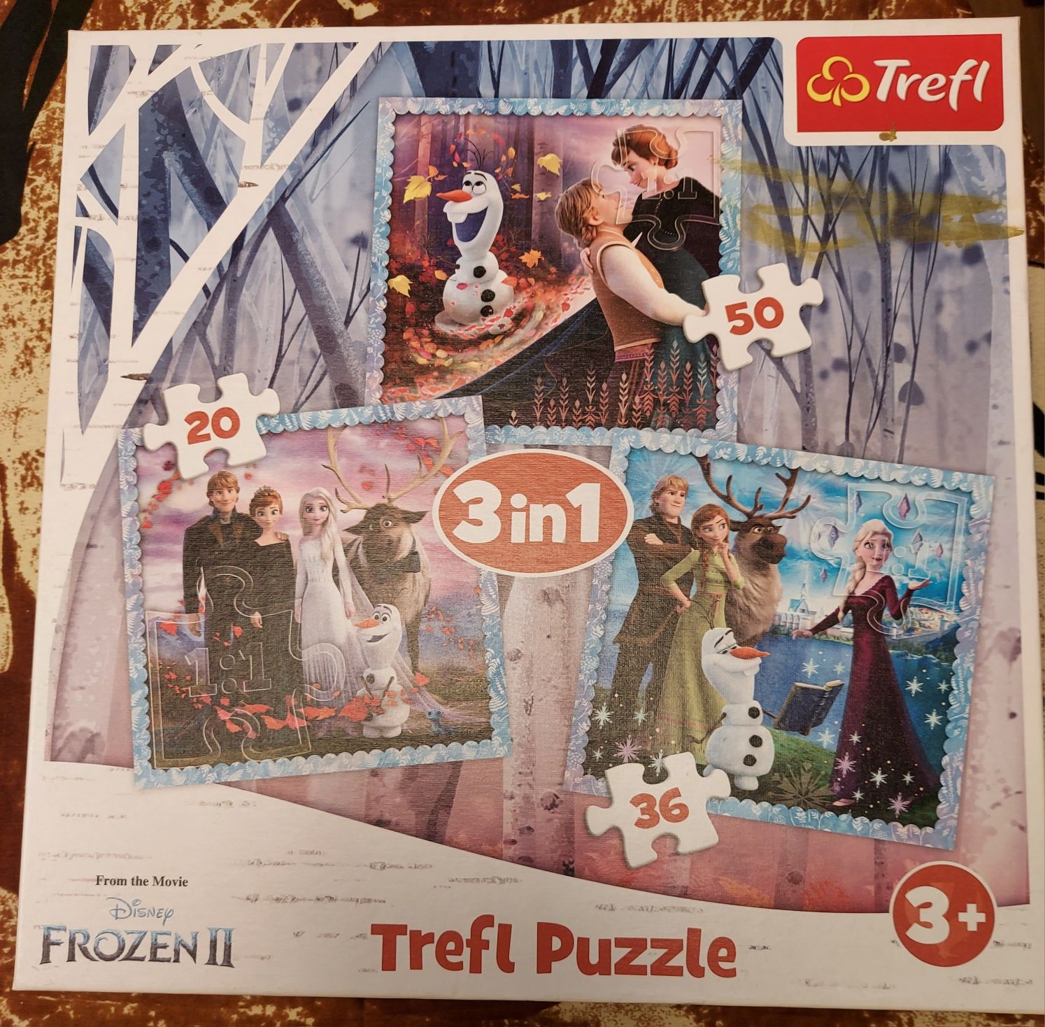 Puzzle 3w1 Frozen Kraina Lodu Trefl
