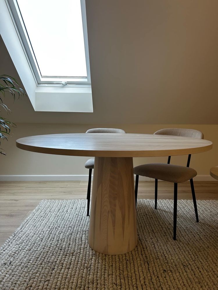 Stół drewniany okrągły 120cm i mały stolik 70cm