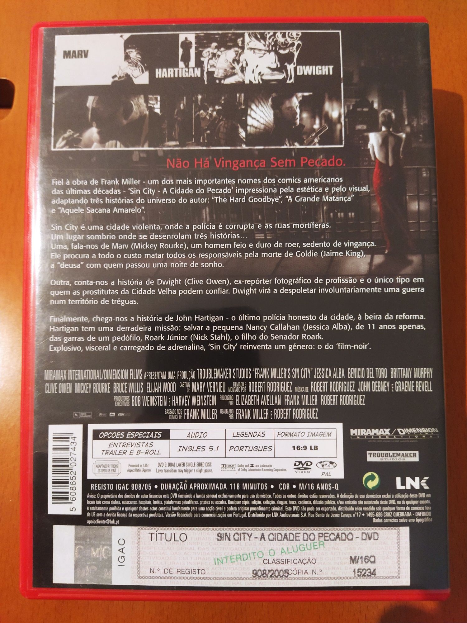 Filme Sin City - A Cidade do Pecado DVD