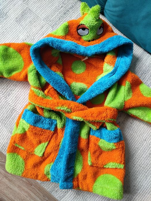 Szlafrok dziecięcy 68-80 Mini Mode dinozaur Dino