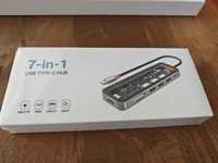 USB C Hub, TOTU 7-in-1, Docking Station com 4K HDMI, 92 W PD.