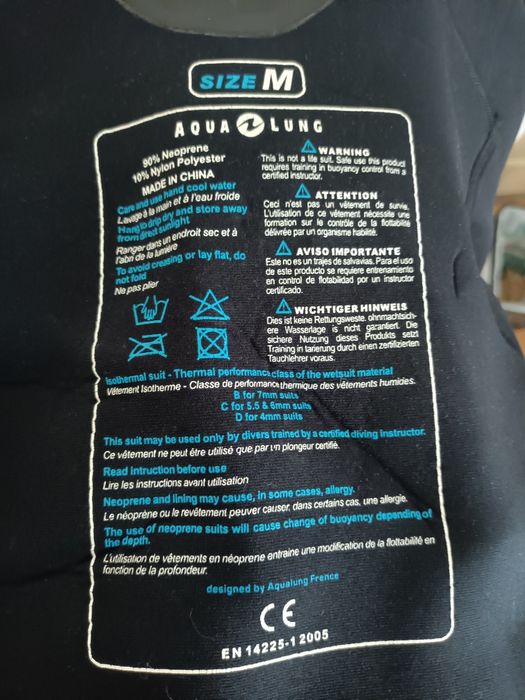 Fato Aqualung Bali neoprene 3mm