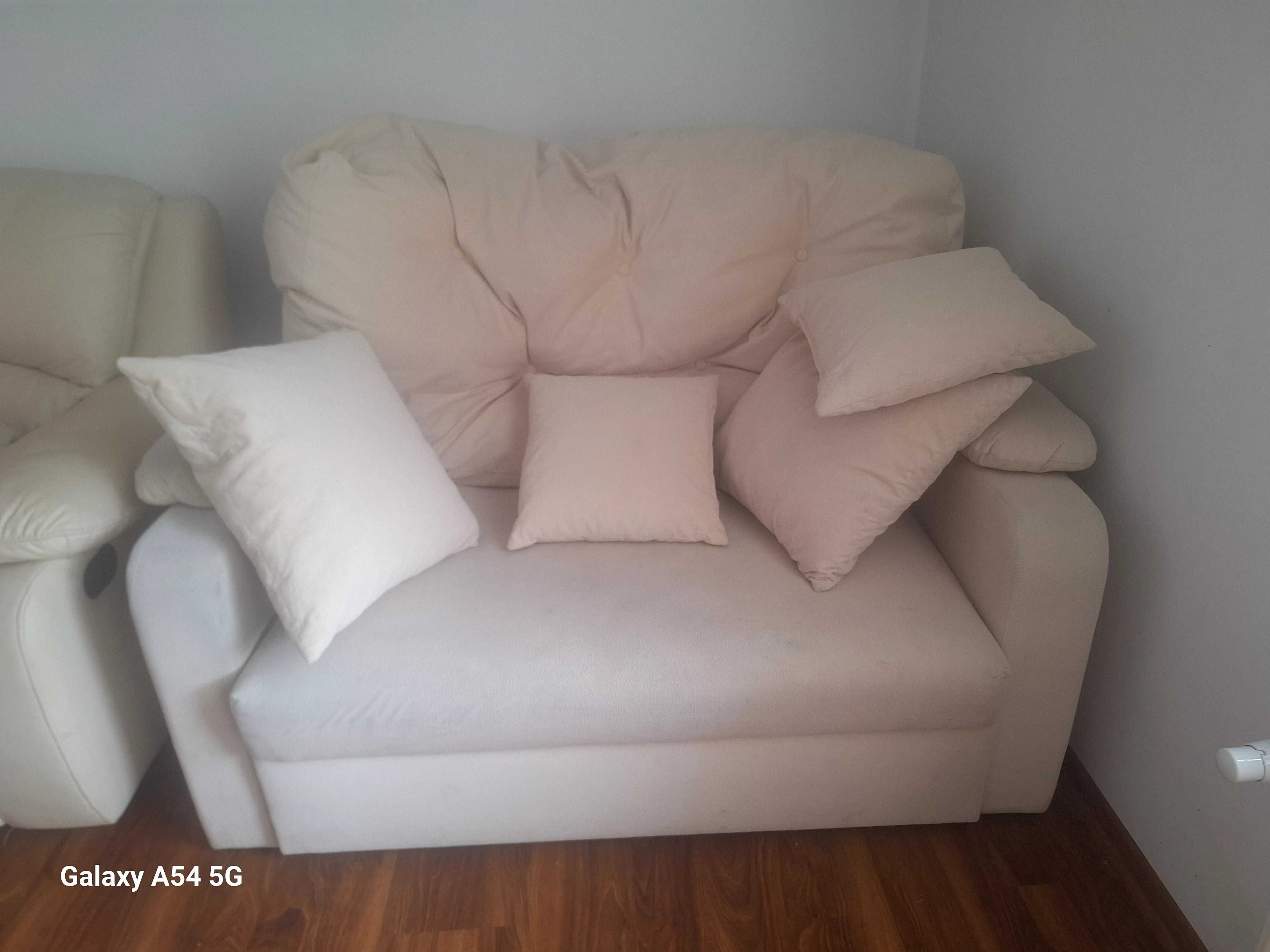 Sofa rozkładana biała