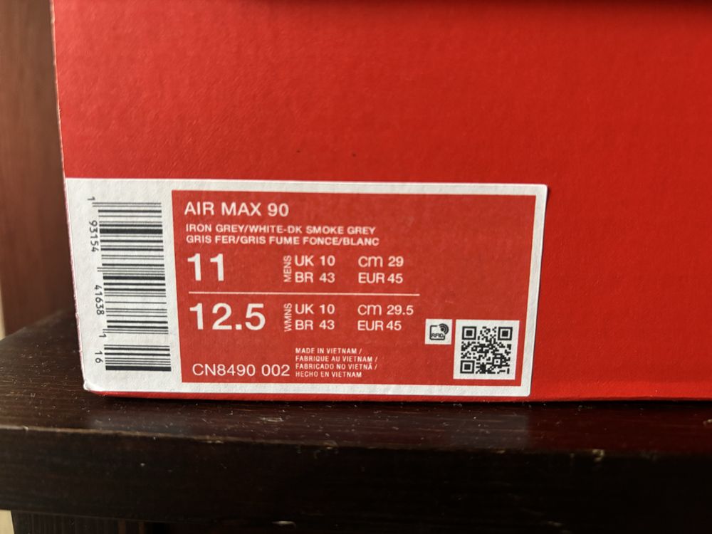 NIKE Sneakersy Air Max 90 CN Szary