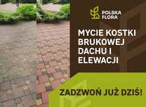 Mycie kostki brukowej, dachu, elewacji