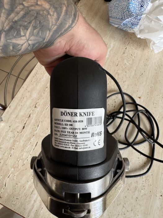 Електричний ніж для шаурми Saro