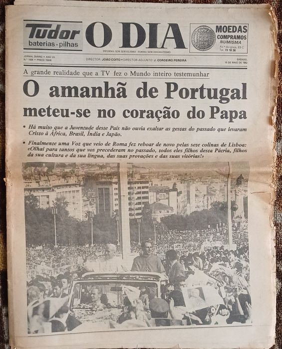 Católicos Papa João Paulo II 3 Jornais da Visita a Portugal