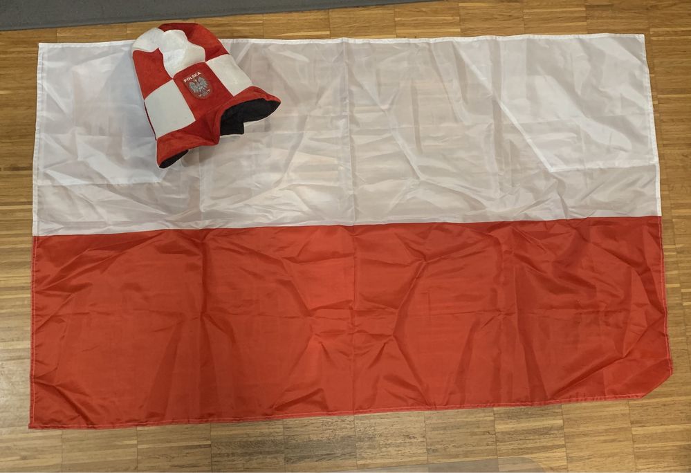 Flaga Rzeczypospolitej + GRATIS czapka