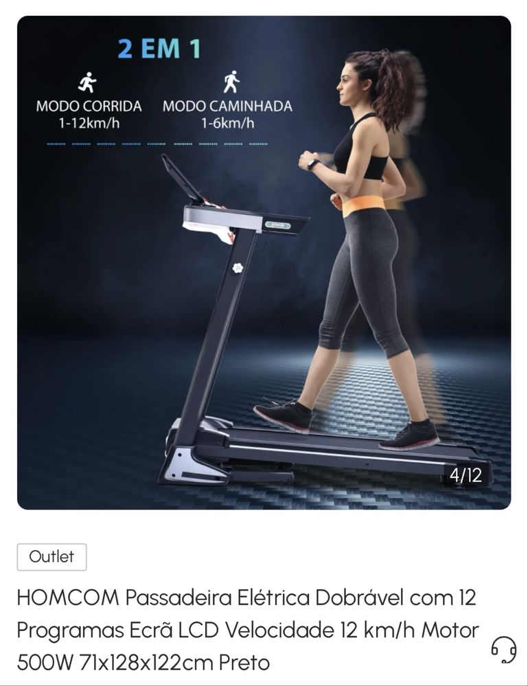 Vendo Passadeira Elétrica Dobrável HOMCOM