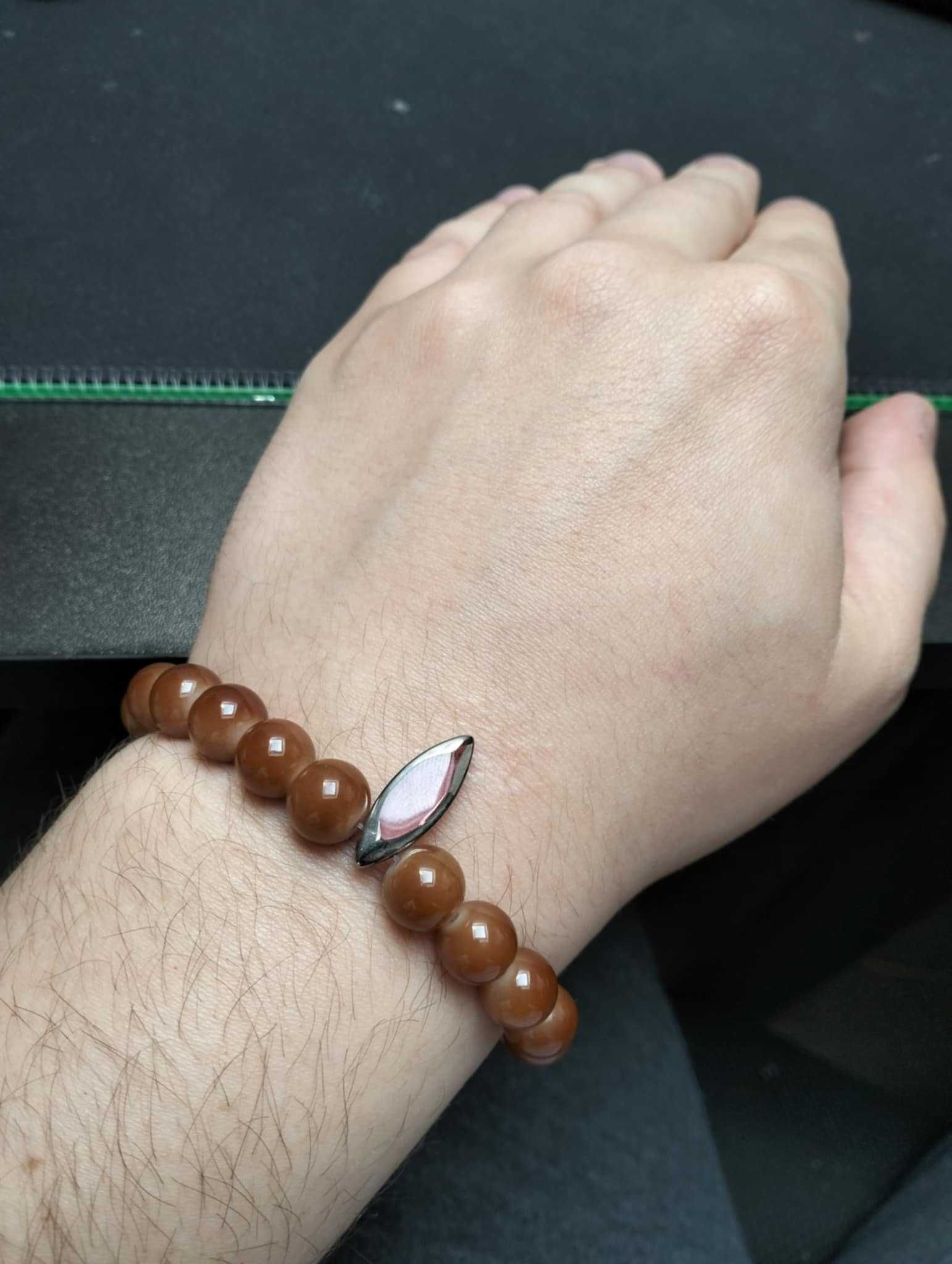 Bransoletka z kolorowych koralików 20 cm rękodzieło