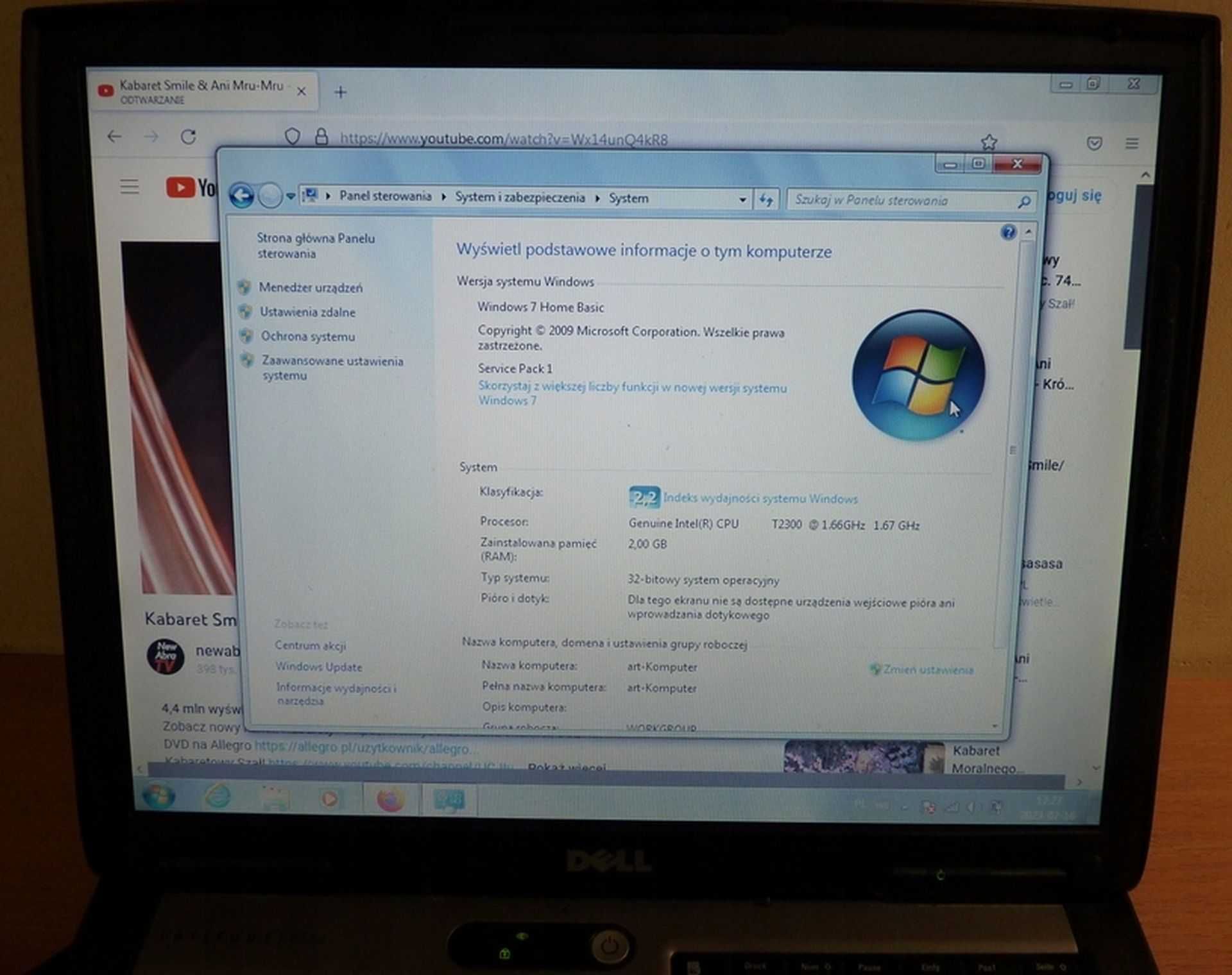 DELL LATITUDE D520 C2D T2300/2/160 z RS232 do diagnostyki samochodu