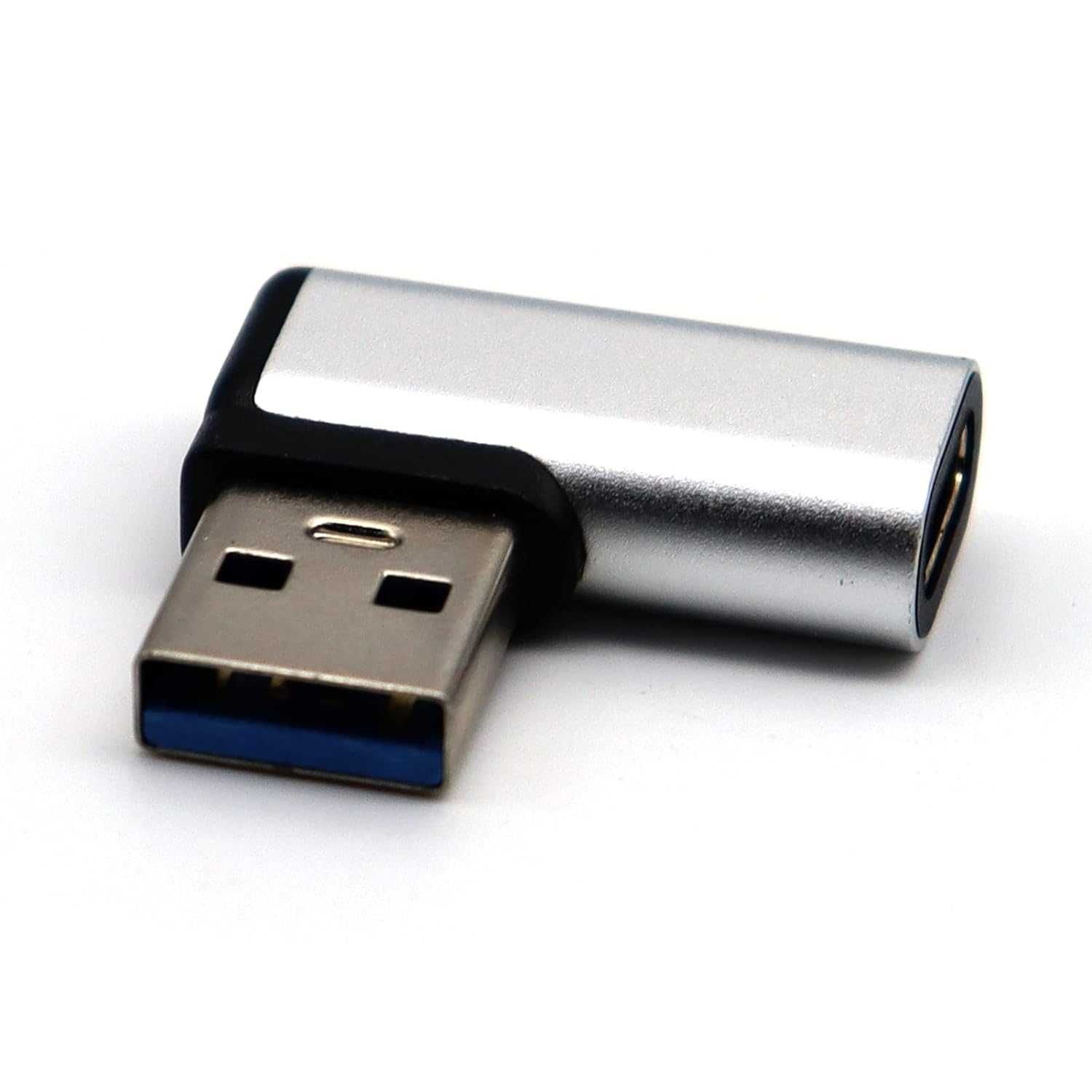 LOKEKE Adapter USB 3.0 na USB C męski 90 stopni