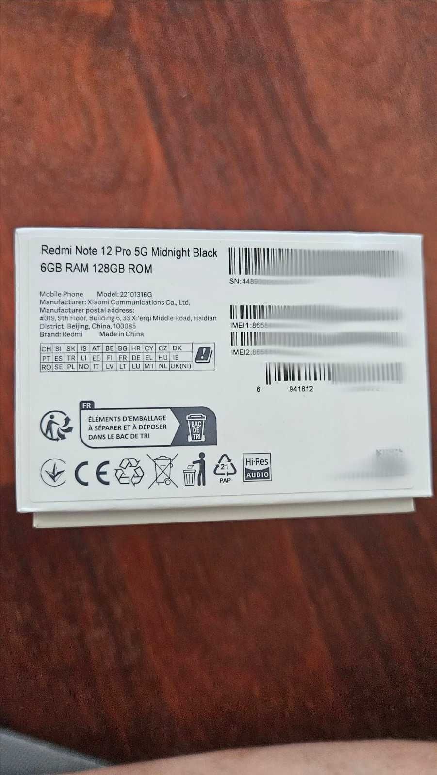 Nowy Xiaomi Redmi Note 12 Pro 5g 6/128GB - jedynie rozpakowany