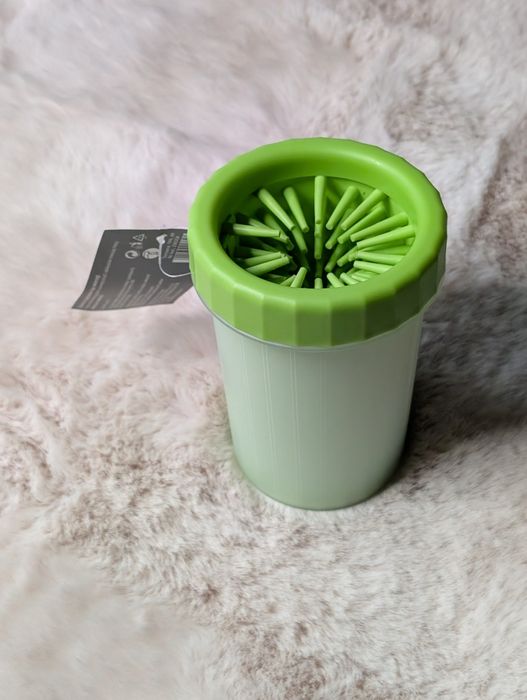Eloy czyścik do łap psa kota silikonowy kubek zielony