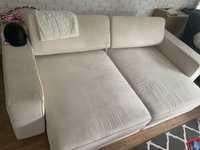 Sofa alcantara kremowa