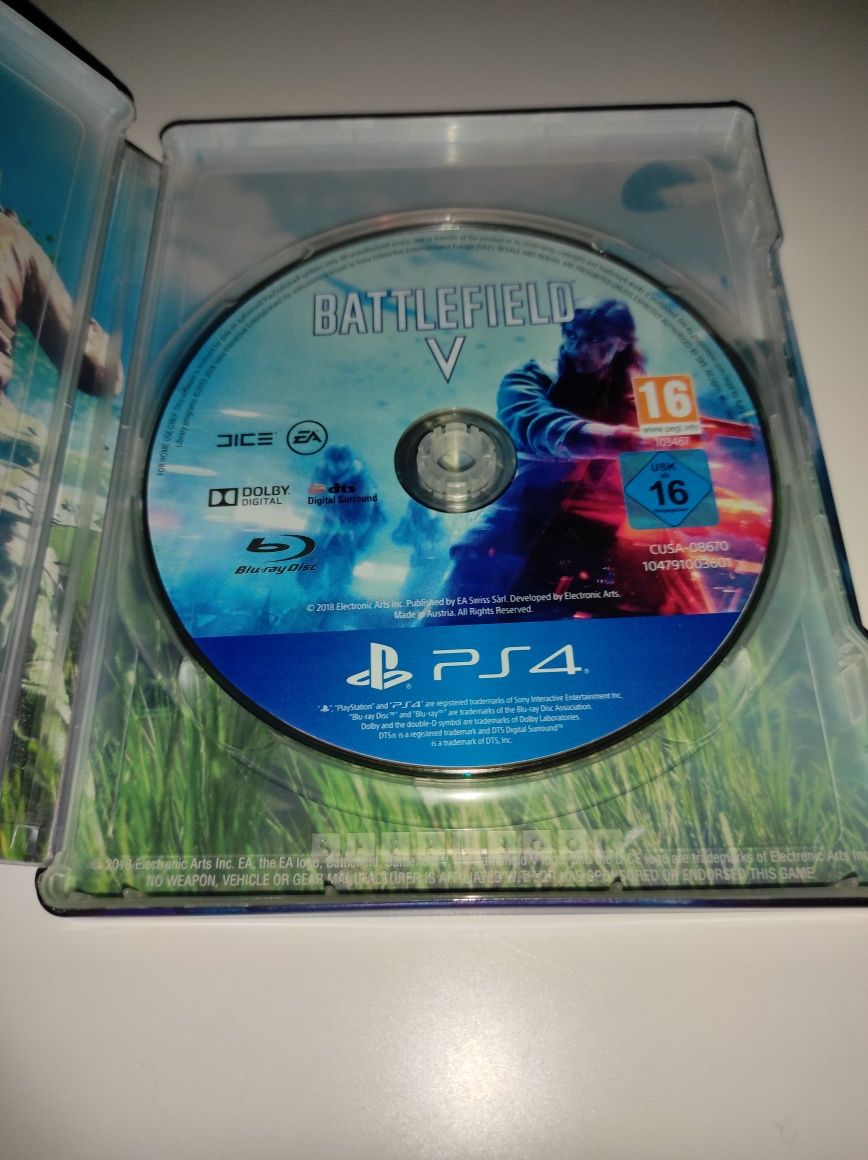 Gra Battlefield 5 Steelbook PS4, wersja PL, płyta idealna